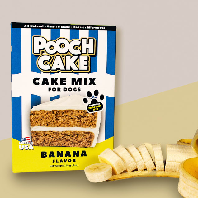 Pooch Cake Mix Banana Flavor Dog Treats 9 oz. Petco