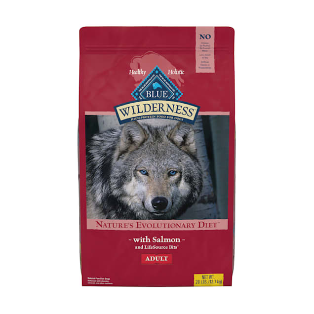 Blue Buffalo Wilderness Natural Adult High Protein Grain Free Salmon Dry Dog Food, 28 lbs. - Carousel image #1