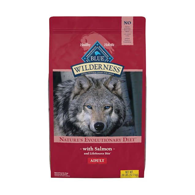 Blue Buffalo Wilderness Natural Adult High Protein Grain Free Salmon Dry  Dog Food, 28 lbs.