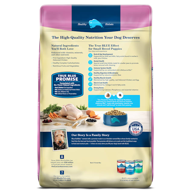 Blue Buffalo Small Breed Puppy Chicken Oatmeal Food 5 lbs