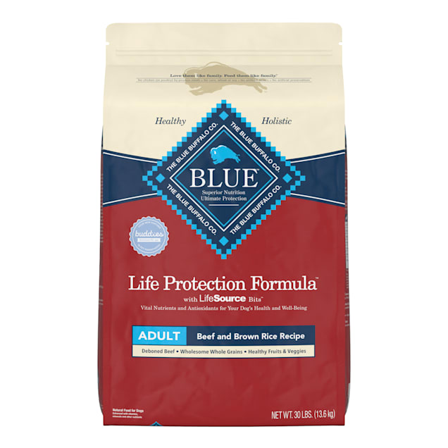 Blue Buffalo Life Protection Formula Natural Adult Beef and Brown Rice Dry Dog Food, 30 lbs. - Carousel image #1