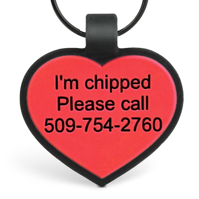 GoTags Personalized Silent Silicone Heart Red Shape Engraved on
