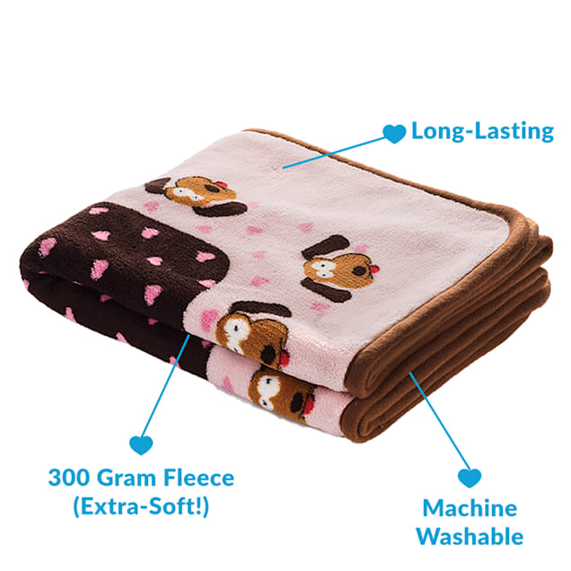 Snuggle Puppy Pink Snuggle Blanket For Pets 12.25