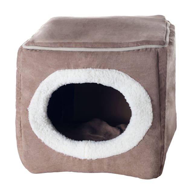 Pet Adobe Light Coffee Cozy Cave Enclosed Pet Bed 13