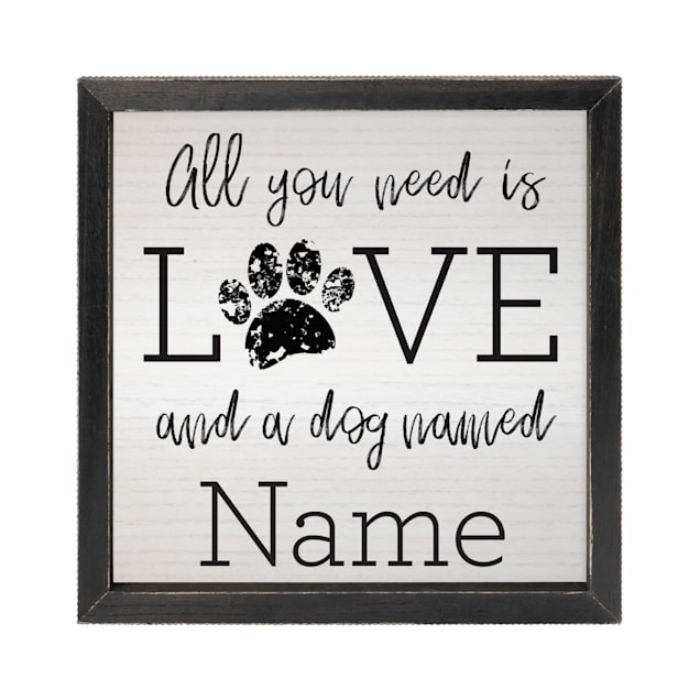 All you need is love and a dog wall art store