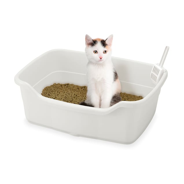 Richell Paw Trax White Wide Cat Litter Pan 23.5