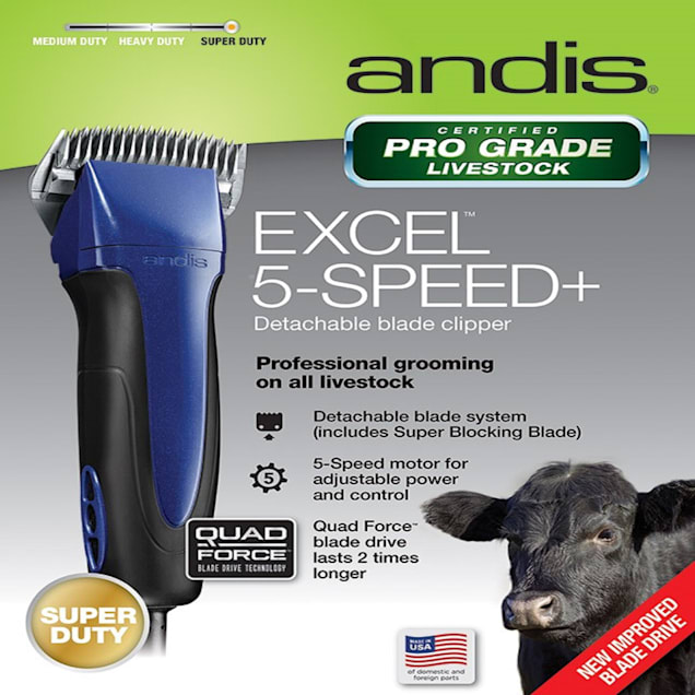 Andis Excel 5 Speed Detachable Blade Clipper with Super Blocking