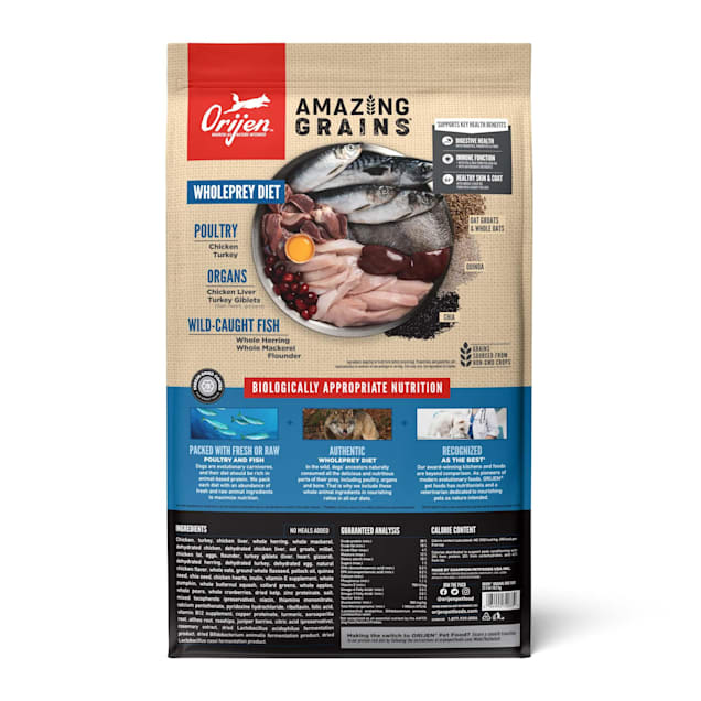 ORIJEN High Protein Amazing Grains Original Dry Dog Food 22.5 lbs