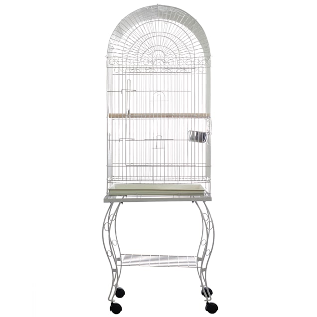 A&E Cage Company White 600A Economy Dome Top Cage, 20" L X 20" W X 58" H - Carousel image #1