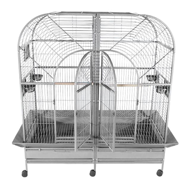 A&E Cage Company Black Macaw Mansion Enormous X-Large Dometop Bird Cage ...