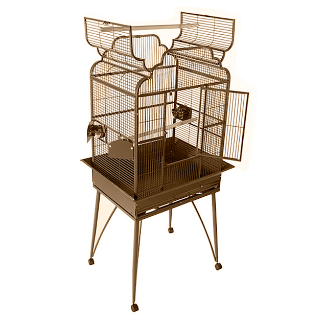 A&E Cage Company Victorian Open Top Bird Cage in Sandstone, 26 L X 20 W X  65 H