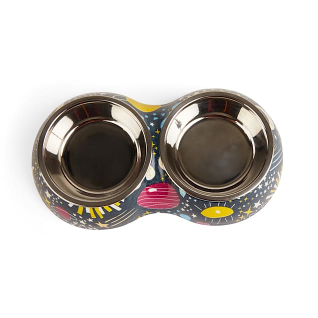 EveryYay Cosmos Double Diner Cat Bowl 0.75 Cup Petco