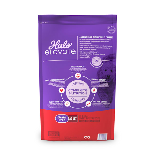 Halo Elevate Dog Grain Free Red Meat Recipe Dry Food, 20 lbs.