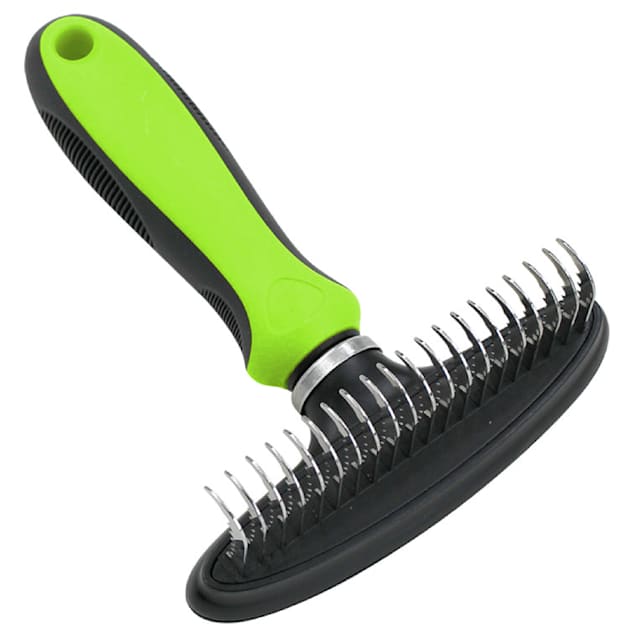 Pet Life Flex Series Green Undercoat Dematter Grooming Pet Rake | Petco