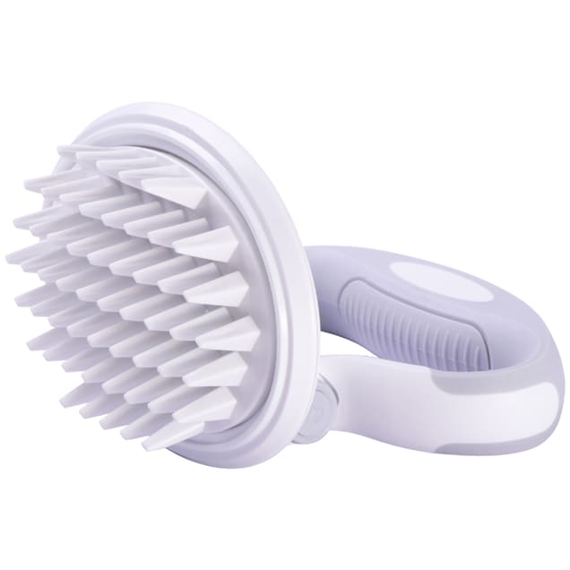 Pet Life 'Gyrater' Swivel Travel Silicone Massage Grooming Pet Brush ...