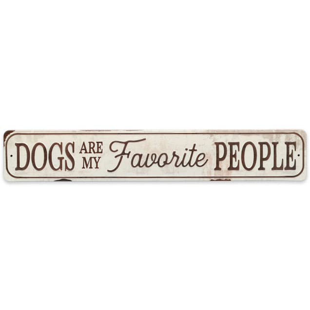 Open Road Brands Dogs Are My Favorite People Metal Street Sign - Carousel image #1