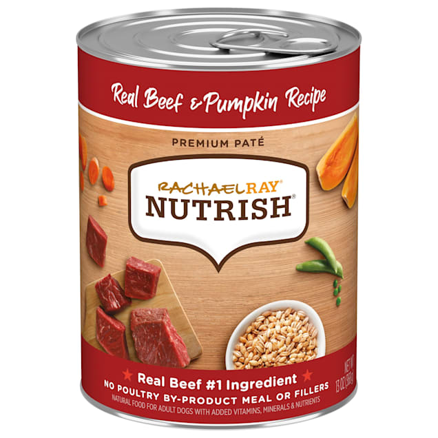 Rachael Ray Nutrish Real Beef & Pumpkin Recipe Wet Dog Food, 13 oz., Case of 12 - Carousel image #1