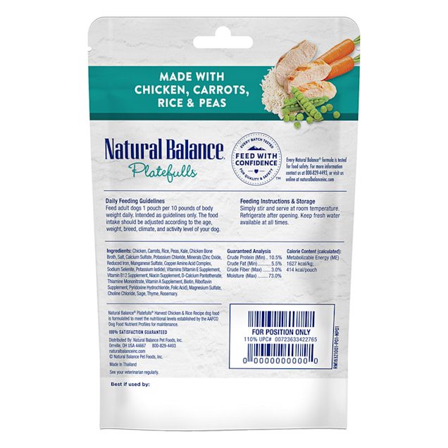 Natural Balance Platefulls Harvest Chicken Rice Recipe Wet Dog Food 9 oz. Case of 12 Petco