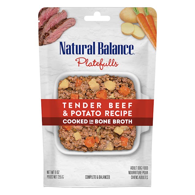 Natural Balance Platefulls Tender Beef Potato Recipe Wet Dog Food 9 oz. Case of 12