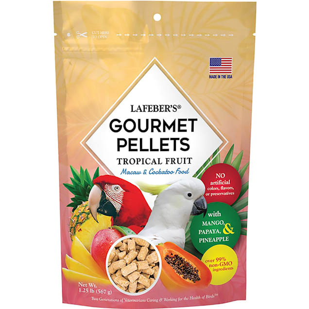 Lafeber's Tropical Fruit Pellets Macaw & Cockatoo Dry Food, 1.25 lbs. - Carousel image #1