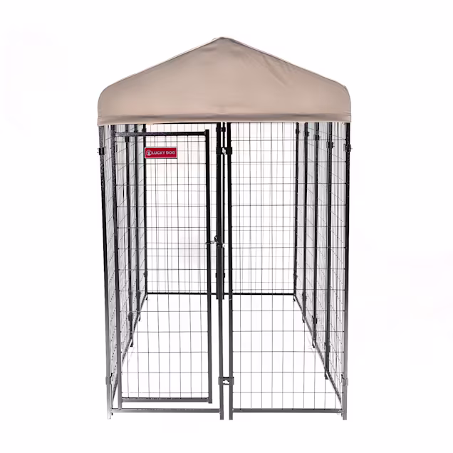 Lucky Dog Khaki STAY Series Villa Kennel, 96" L X 48" W X 72" H - Carousel image #1
