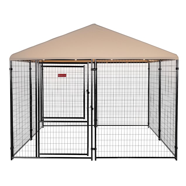 Lucky Dog Khaki STAY Series Presidential Kennel, 120" L X 120" W X 72" H - Carousel image #1
