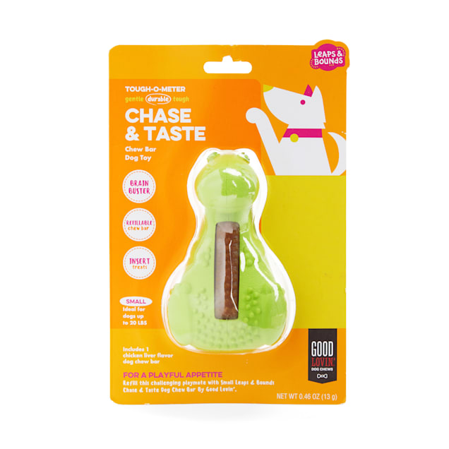 Leaps & Bounds Wobble Dino Treat Dog Toy, Small