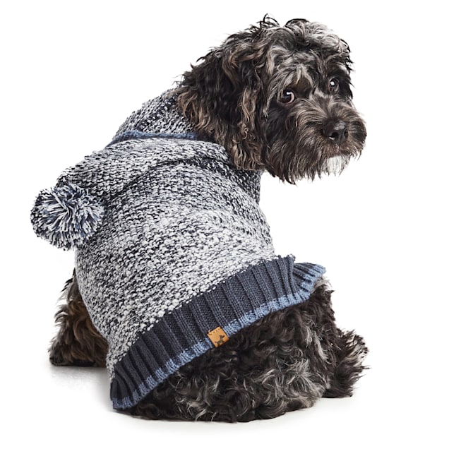 Hotel Doggy Navy Hooded Dog Sweater, X-Small - Carousel image #1