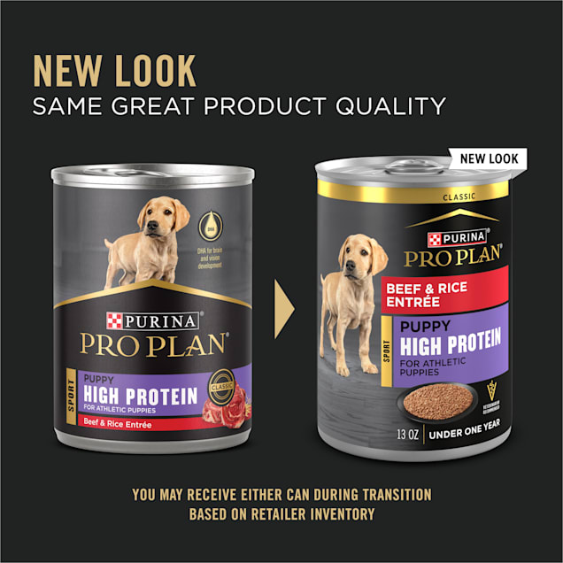 Purina Pro Plan Sport High Protein Beef Rice Wet Puppy Food 13