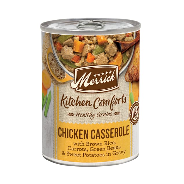 Merrick Healthy Grains Kitchen Comforts, Chicken Casserole and Rice with  Grains Wet Dog Food, 12.7 oz., Case of 12