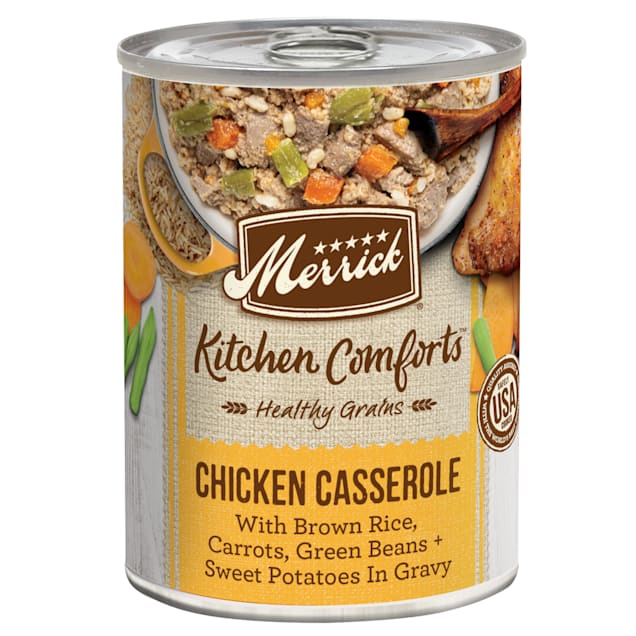 Merrick Healthy Grains Kitchen Comforts, Chicken Casserole and Rice with  Grains Wet Dog Food, 12.7 oz., Case of 12