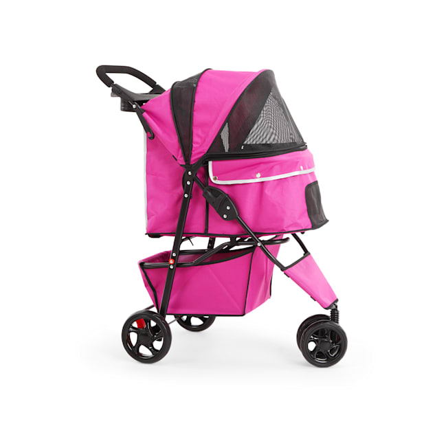 Swipe acceptable Risky EveryYay Pink Places to Go Reflective Pet Stroller, 34" L X 21.7" W X 37.5"  H | Petco