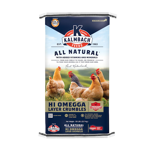 Kalmbach Feeds All Natural 17% Hi Omega Layer Crumbles for Chickens, 50 lbs. - Carousel image #1