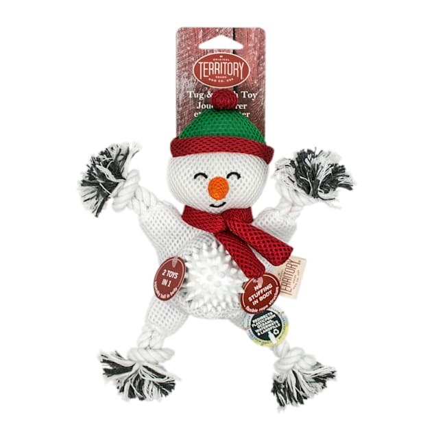 Territory Holiday Snowman 2-in-1 Dog Toy, Medium - Carousel image #1