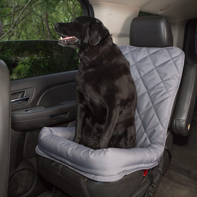 3 Dog Pet Supply Shearling Quilted Dog Seat Protector with Bolster, 26 L X  54 W