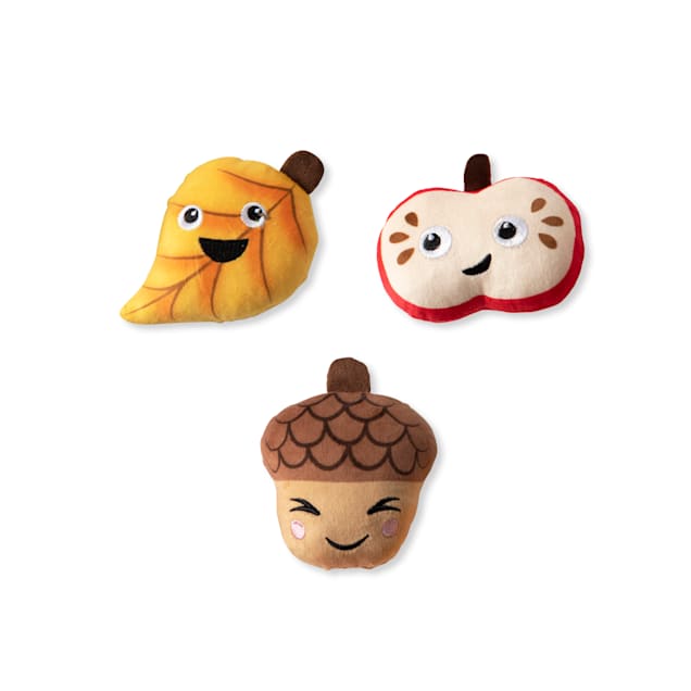 PetShop by Fringe Studio Falling For You Plush Dog Toy Set, Medium, Pack of 3 - Carousel image #1