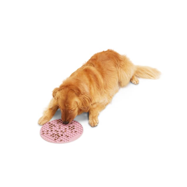 EveryYay Blush Dog Treat Mat, 11" L X 11" W X 0.3" H