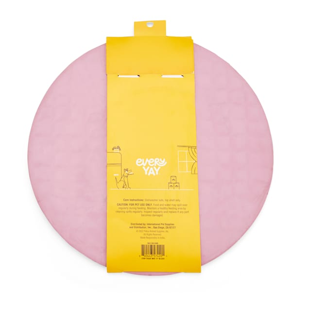 EveryYay Blush Dog Treat Mat, 11" L X 11" W X 0.3" H
