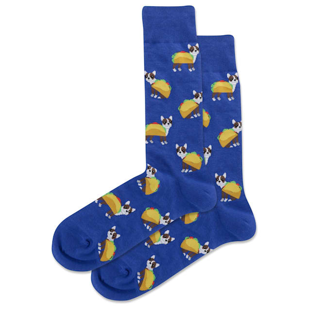 HOTSOX Men's Taco Terrier Crew Socks Petco