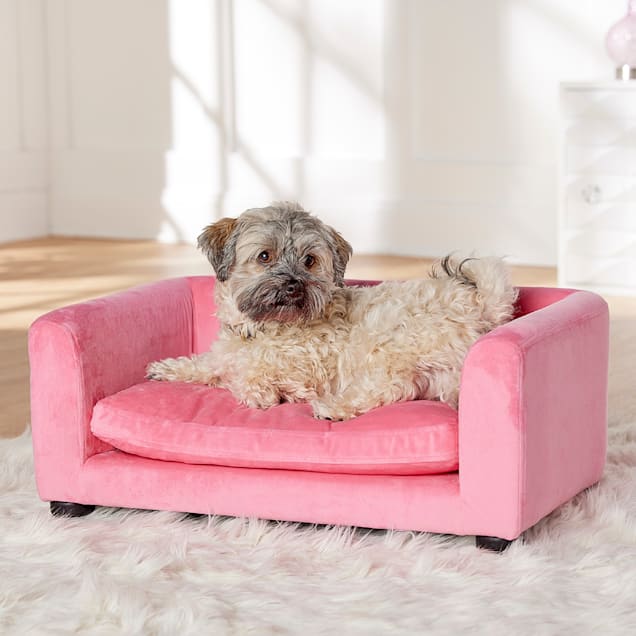 Enchanted Home Pet Pink Cookie Sofa, 26.5" L X 16" W X 10" H - Carousel image #1