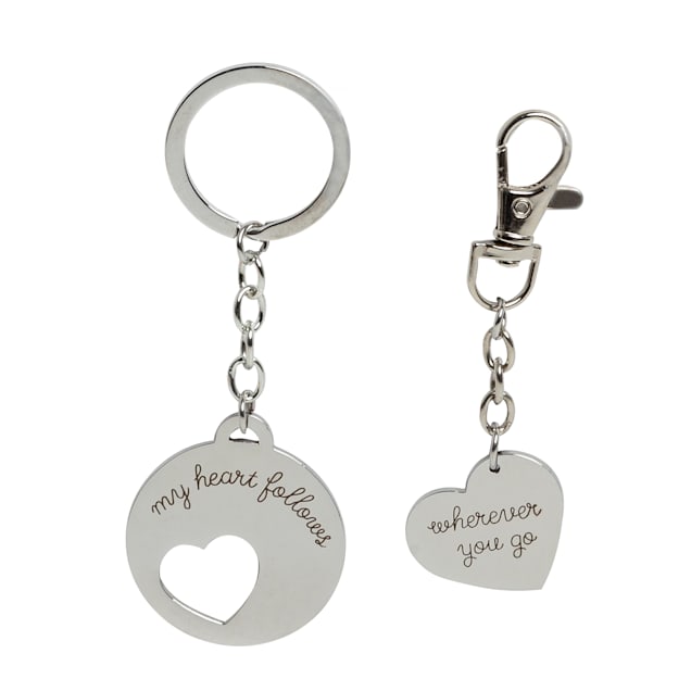 Pearhead Metal Keychain and Dog Collar Charm Set