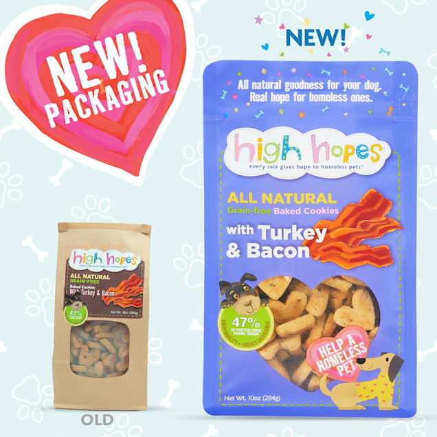 High Hopes Grain Free Turkey Bacon Cookie for Dogs 10 oz. Petco
