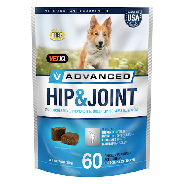VetIQ Advanced Hip & Joint Chicken Flavor for Dogs, Count of 60 Petco