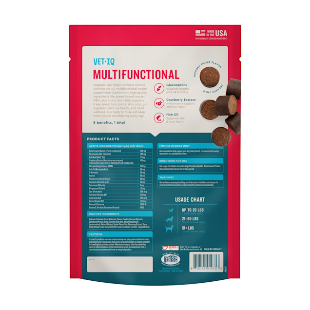 VetIQ 5 In One Multi Benefit Soft Chew for Dogs 9.5 oz. Count of