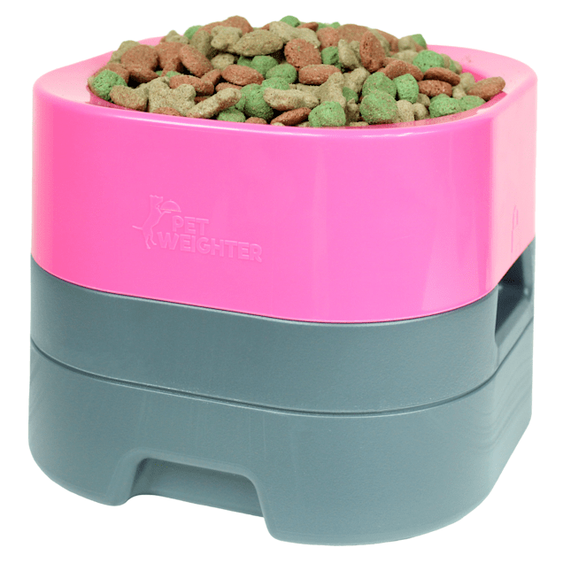 Petweighter Large & Heavy Dog Food Elevated Dog & Cat Water Bowl (Large) - Hot Pink