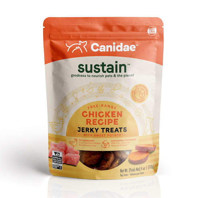 Canidae Sustain Chicken & Sweet Potato Jerky Dog Treats, 4 oz. - Carousel image #1