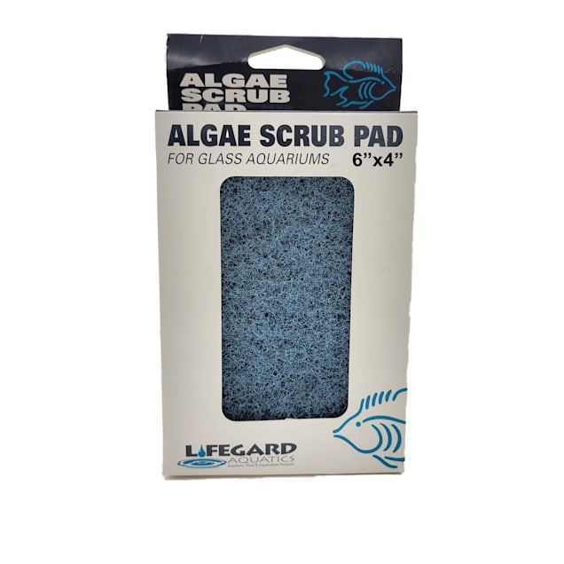 Lifegard Aquatics Blue Algae Scrub Pad for Glass Aquariums, 4" L X 6" W X 1" H - Carousel image #1