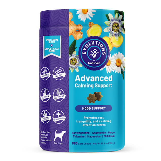 Evolutions By NaturVet Advanced Calming Support Dog Soft Chews, Count of 180 - Carousel image #1