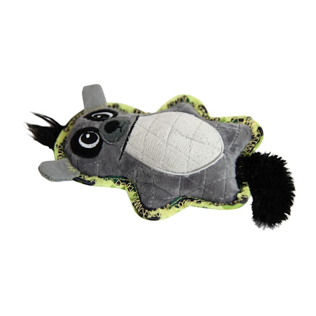 Outward Hound Invincibles Mini Grey Raccoon Plush Dog Toy, Small
