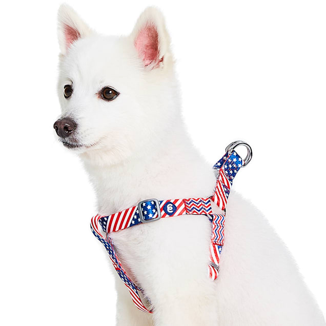 Blueberry Pet Essentials Step-in American Flag Adjustable Dog Harness, Small - Carousel image #1